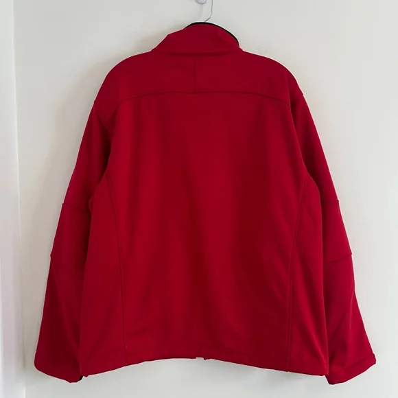 NWT Softshell Fleece Lined Waterproof Jacket Red Size Large - Picture 14 of 17